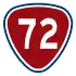 Provincial Highway 72 shield}}