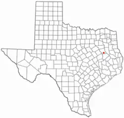 Location of Elkhart, Texas