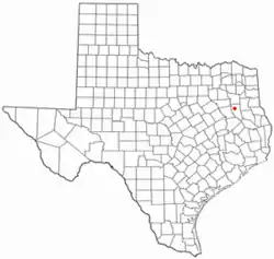 Location of Jacksonville, Texas