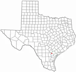 Location of Normanna, Texas