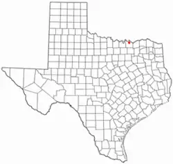 Location of Pottsboro, Texas