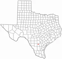 Location of Tilden, Texas