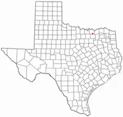 Location of Van Alstyne, Texas