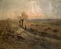 A Countryside Road Near Kraków, Tadeusz Popiel, ca. 1890