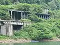 View of the station from a distance across Lake Tagokura, June 2008