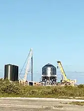 Photograph of a steel tank