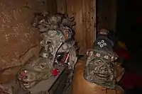 Dancing masks at the Bön Gompa of Ringmo