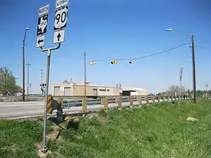 View northeast at intersection of US 90 Alt. and FM 1952