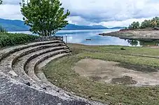 View of Plastiras Lake. The photograph was taken from the area of Plaz Lamperou.