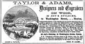 Ad for Taylor & Adams, 1861