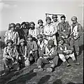 Soldiers of the Israel Paratroopers Brigade at Tel Nof Airbase in 1955