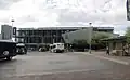 A view of the east side of the Tempe Transportation Center building.