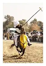 Malik Ata at Tent Pegging at Pindi Gheb, Pakistan