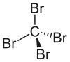 Stereo, skeletal formula of tetrabromomethane