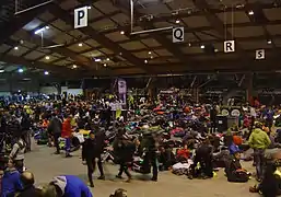 Participants before the start of the SaintéLyon footrace, December 2013