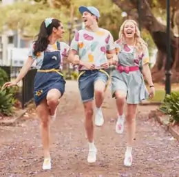 The Beanies (from left to right: Miriam "Mim" Rizvi, Michael Yore, Laura Dawson)