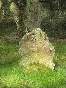 Incised stone W of Stent Hill