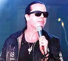 Astbury performing with the Cult in 2018