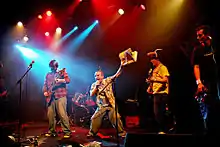 The Kazoo Funk Orchestra performing at the Queen Margaret Union, Glasgow, Scotland