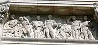 The Labours – relief by Brook Hitch on the façade of the Main Building of Cardiff University. Photograph shown courtesy Jessica Kelly.