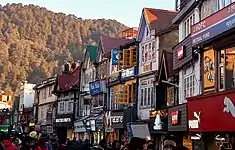 Mall Road, Shimla seen from the Scandal Point