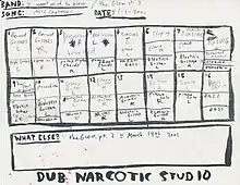 The original recording chart for "I Want Wind To Blow" displaying the individual channels.