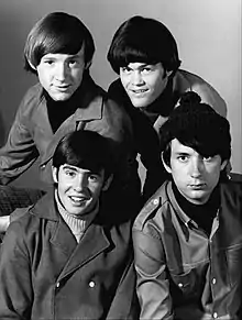 The Monkees in 1966. Clockwise from top left: Peter Tork, Micky Dolenz, Michael Nesmith, Davy Jones.