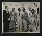 At a ceremony on the return of Chief Mkwawa's skull