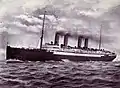 The SS Deutschland in the open seas in 1906