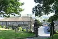 The war memorial and the White Lion pub