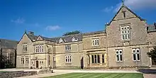 Grey stone façade of Sedbergh School