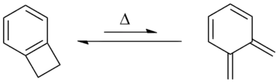 Thermal generation of o-xylylene from benzocyclobutene