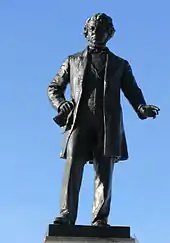 George William Hill (sculptor)'s D'Arcy McGee (1913) erected at Parliament Hill Ottawa, Ontario, Canada