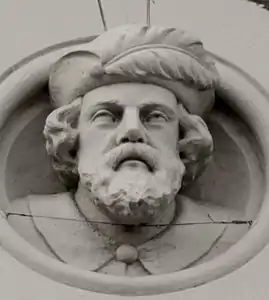 Portrait of J.W. Appleyard with a feather in his cap