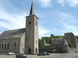 Thy-le-Château, village church and castle