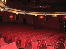 Modern view of Tibbits Opera House seating area