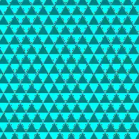 Triangular tiling, one of the three regular tilings of the plane