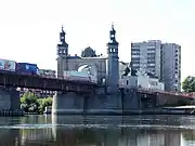 View from the Lithuanian side towards the Russian side of the bridge