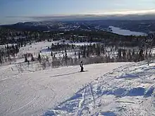 Lake and ski slope on Björnen side of Åreskutan