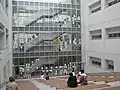 Open space in the atrium by a staircase