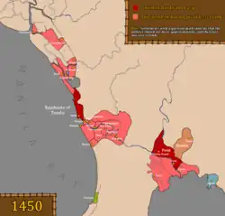 Tondo, Pasig, and other barangays under the influence of Dayang Kalangitan of Pasig in c.1450.