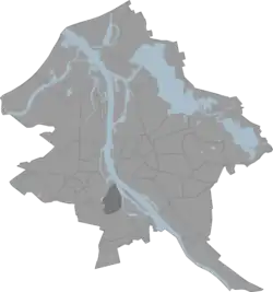 Location of Torņakalns in Riga