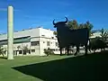 Replica of an Osborne bull, built by students, on the campus of the Polytechnic University of Valencia