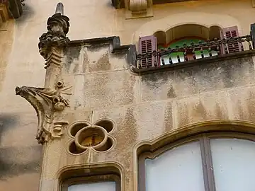 Gargoyle in Tortosa, Catalonia, Spain, by Josep Plantada i Artiga (1915)