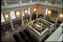 Bimah of the Touro Synagogue in Newport, Rhode Island, US