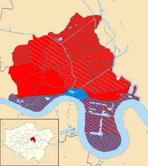 Tower Hamlets 2014 results map