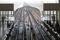 Tracks north of Xihongmen Station on the Daxing Line