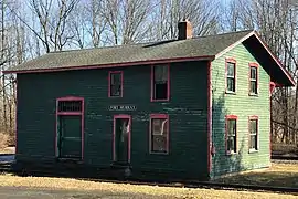 Former train station on the Morris and Essex Railroad