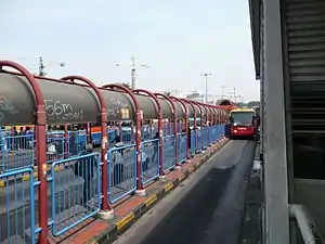 The Blok M bus terminal as the south terminus of the corridor