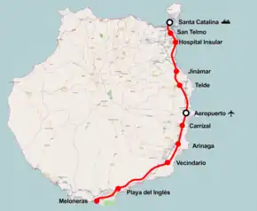 Map of the route